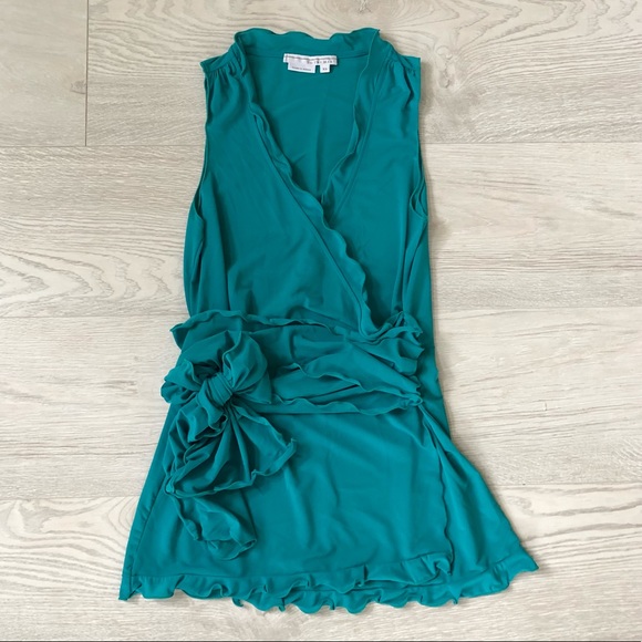 “To the Max” Versatile Sleeveless Wrap Top Teal - Picture 10 of 16